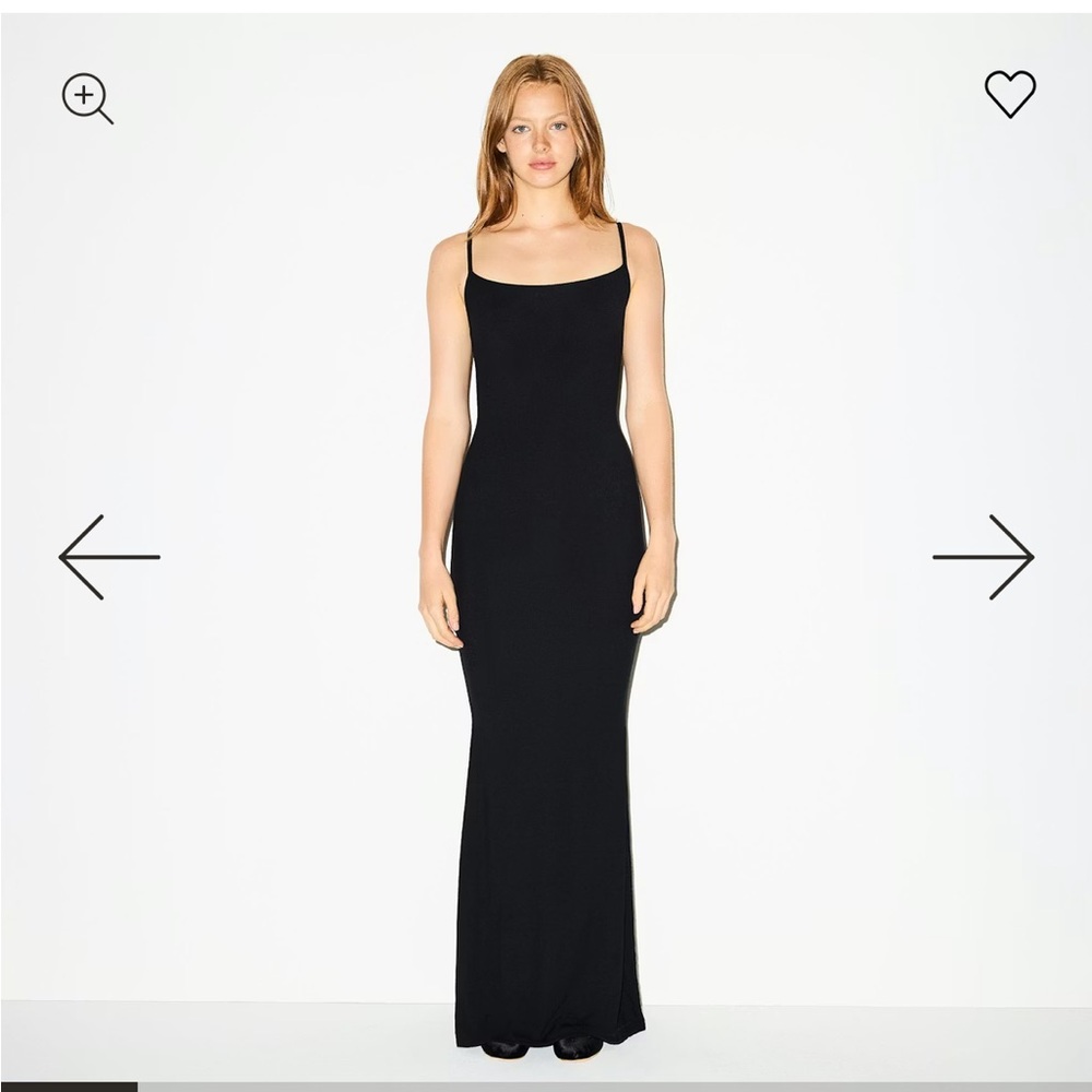 SKIMS Black Maxi Dress